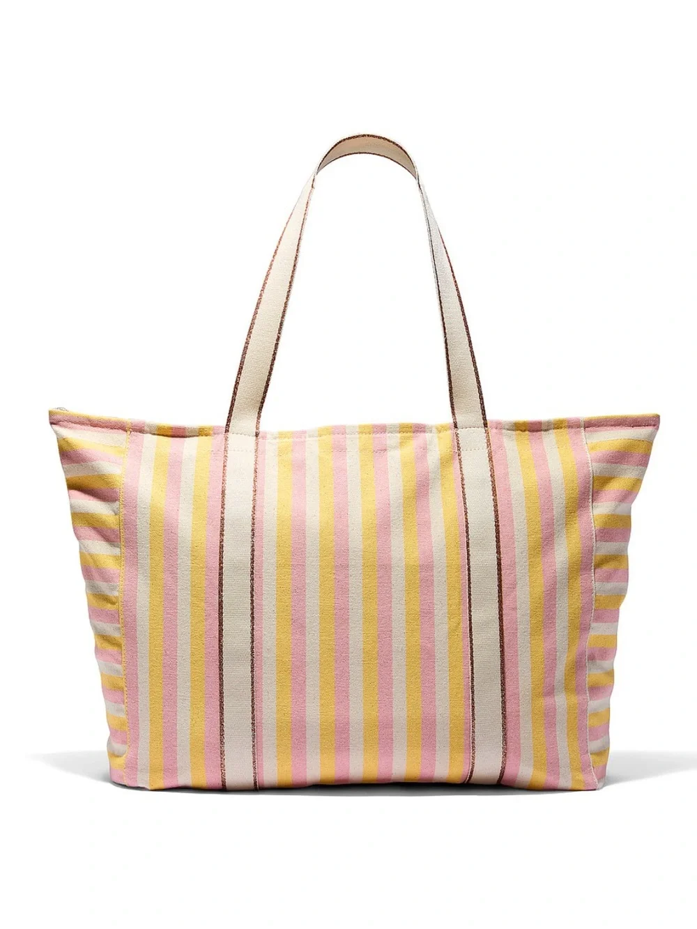 Canvas Striped Tote Bag